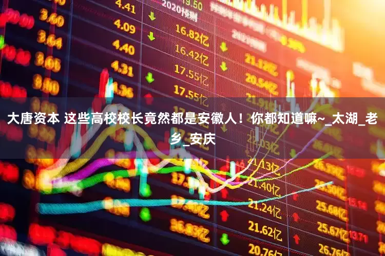 大唐资本 这些高校校长竟然都是安徽人！你都知道嘛~_太湖_老乡_安庆